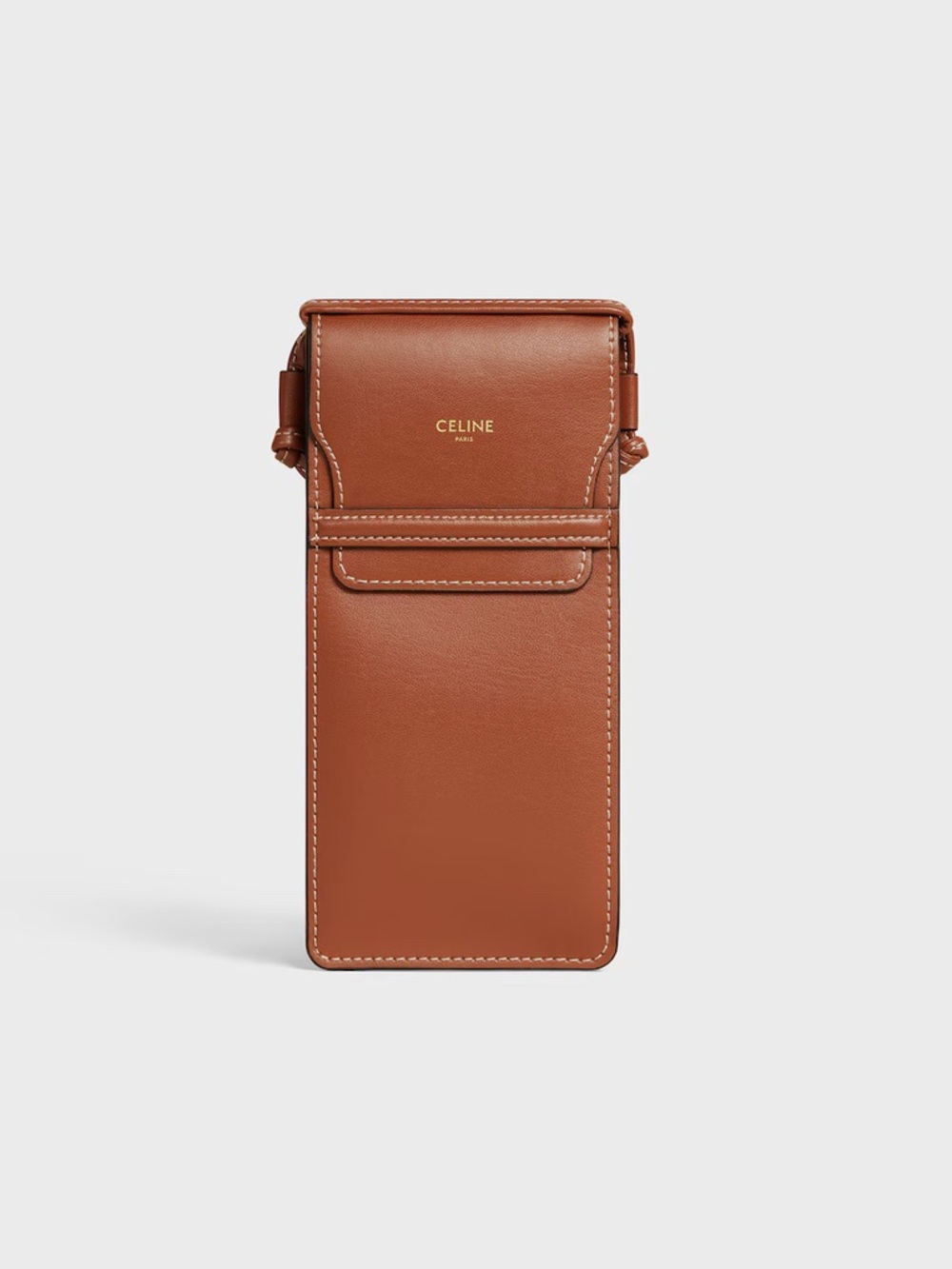 CELINE Triomphe Metal Sunglasses/ Brown Leather Crossbody Phone/Glasses Pouch - Picture 4 of 6